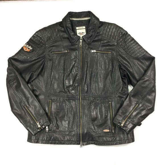 Harley-Davidson Jackets & Blazers - Harley Davidson Valley Motorcycle Jacket Black Leather Womens Size 1W 97166-13VW